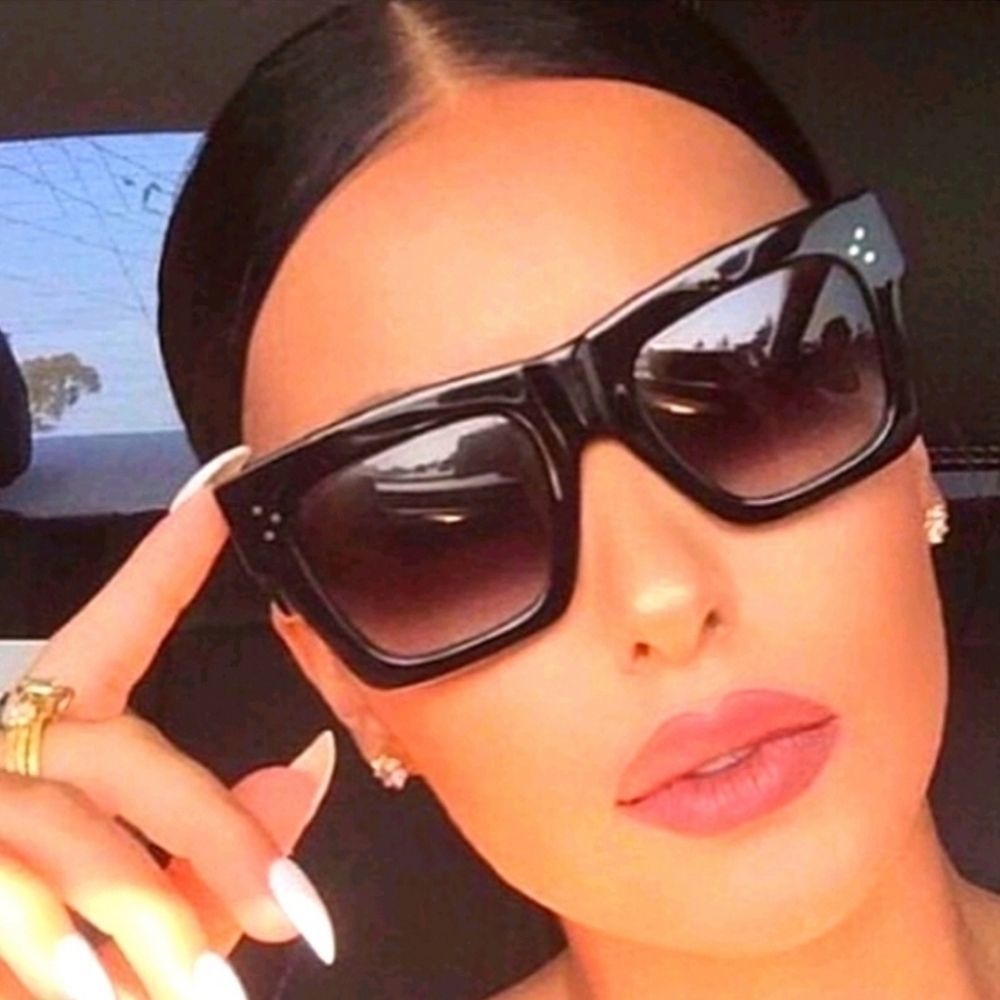 Big Frame Fashion Black Oversized Sunglasses New